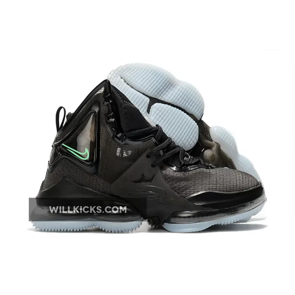 Nike LeBron 19 Black Aqua DC9340-003 For Sale