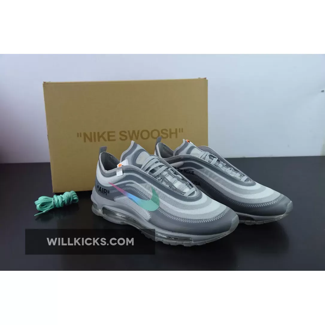 Off-White X Nike Air Max 97 White/Cone-Ice Blue AJ4585-200 Discount