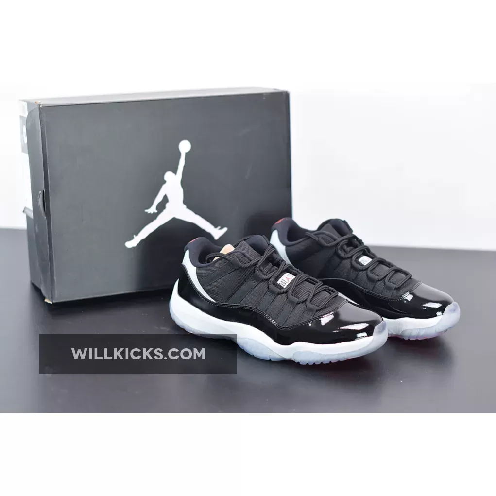 Air Jordan 11 Retro Low Black/Infrared 23-Pure Platinum 528895-023, infared 11