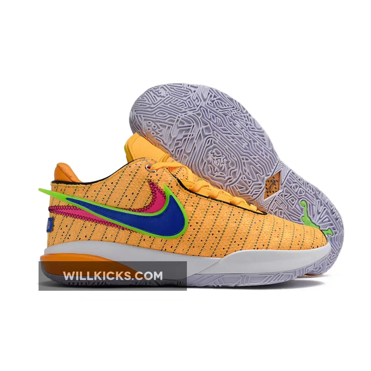 Nike LeBron 20 Laser Orange/Racer Blue-Hyper Pink-White | lebron 20 orange and blue