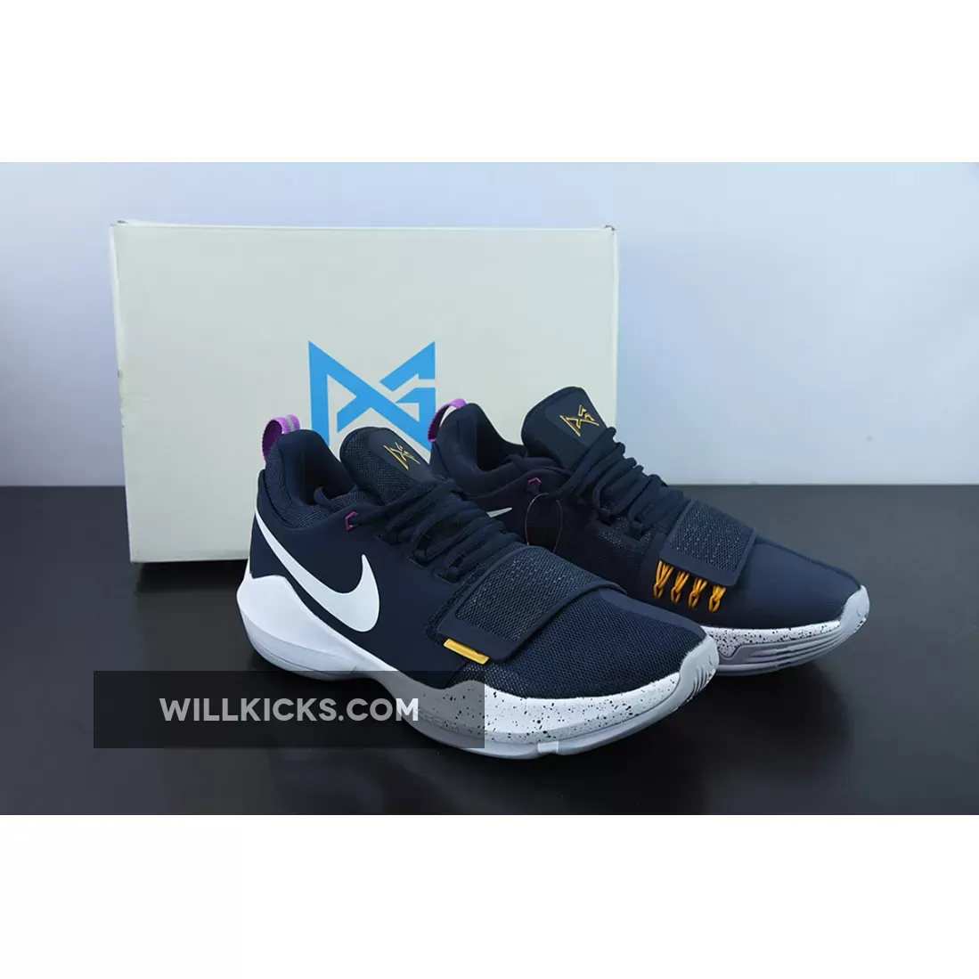 Nike PG 1 "The Bait" Obsidian/University Gold-Hyper Violet-Wolf Grey