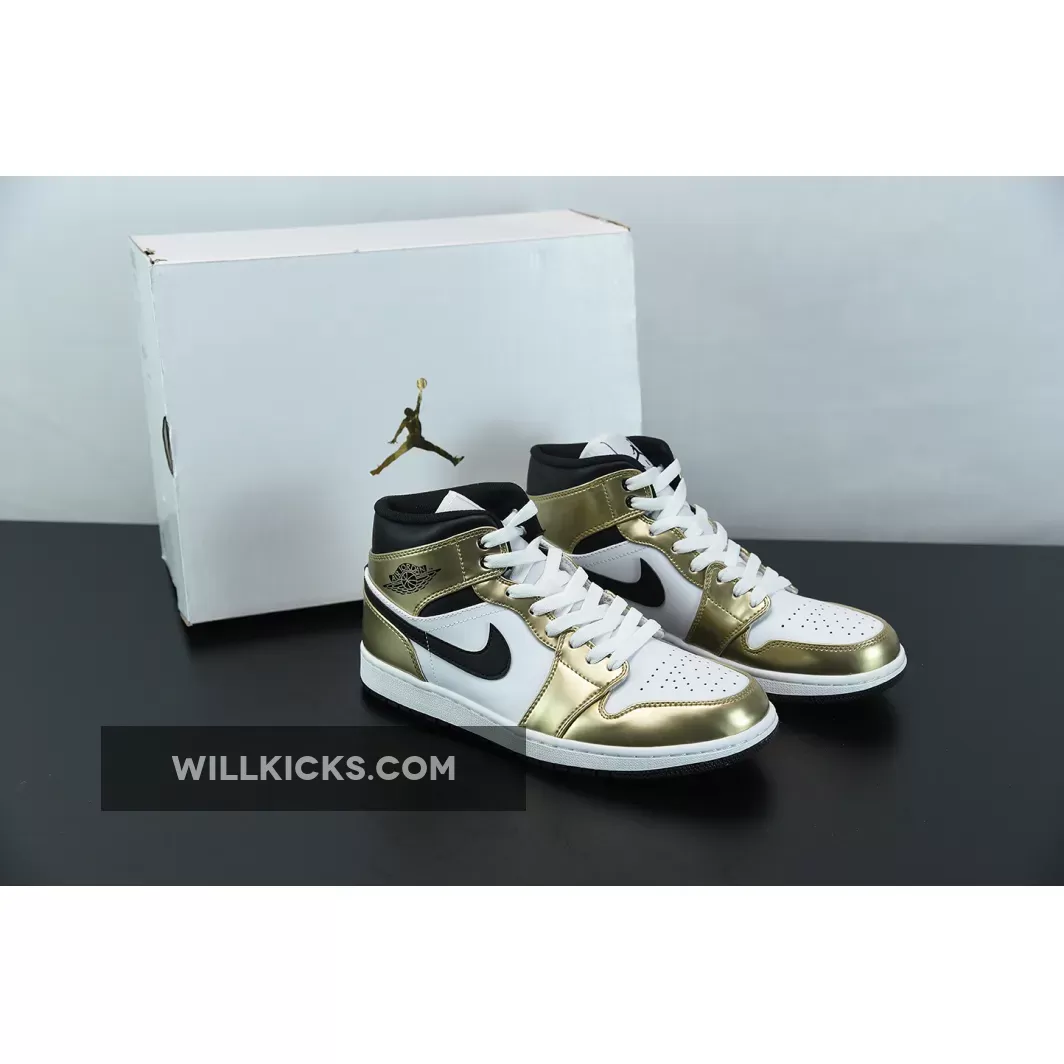 Air Jordan 1 Mid SE Metallic Gold/White-Black DC1419-700