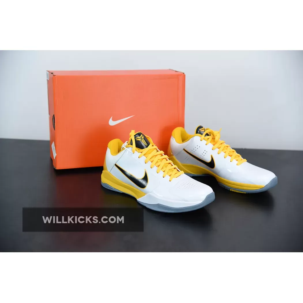 Nike Zoom Kobe 5 Summit White Black Yellow, kobe 5