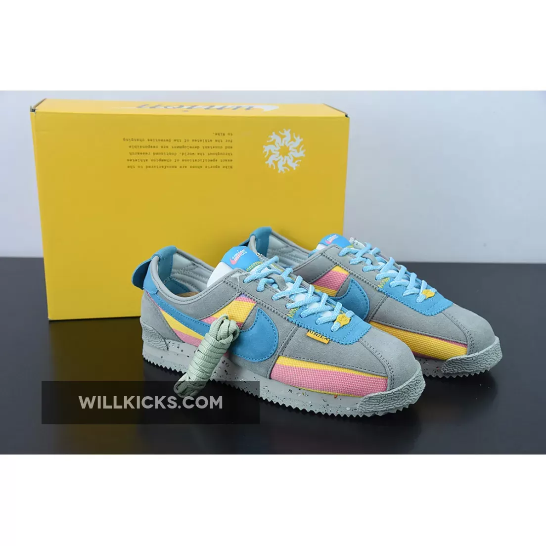 Union X Nike Cortez Blue/Pink-Yellow-Grey DR1413-002