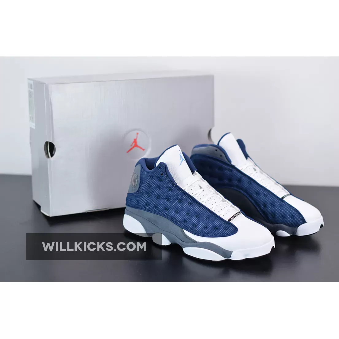 Air Jordan 13 'Flint' Navy/Flint Grey-White-University Blue, air jordan 13 flint blue