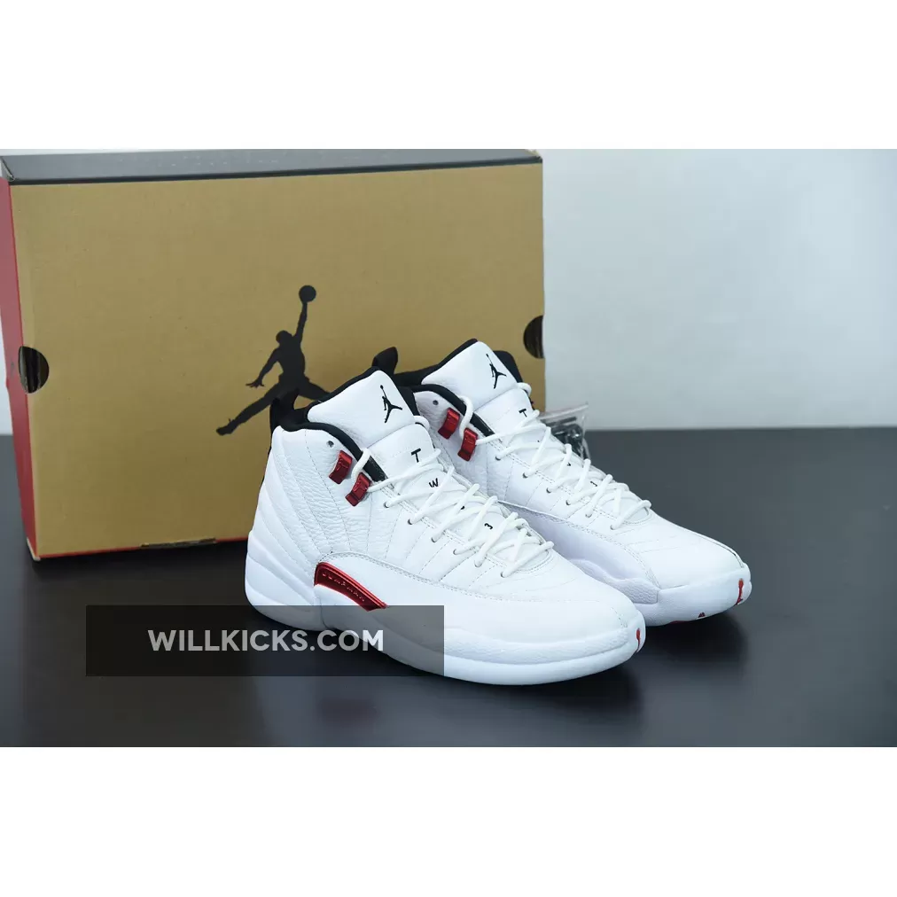 Air Jordan 12 'Twist' White/University Red-Black CT8013-106, jordan 12 shoes for sale