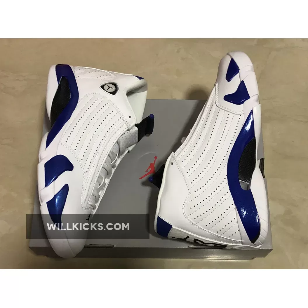 Air Jordan 14 White/Hyper Royal-Black 487471-104 New Releases