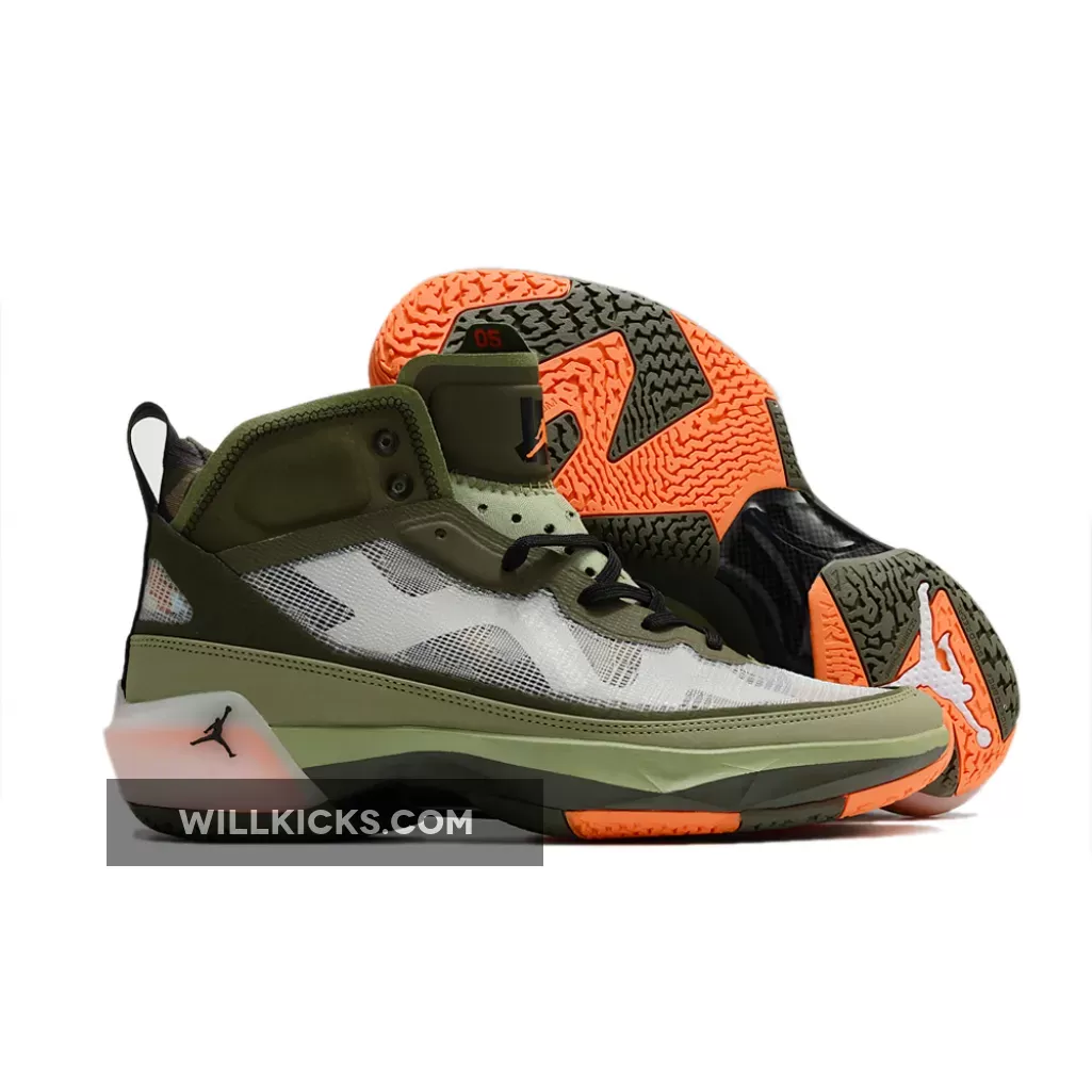 UNDFTD X Air Jordan 37 Oil Green/Black-Orange Horizon-Twilight Marsh DV6255-300 Restock