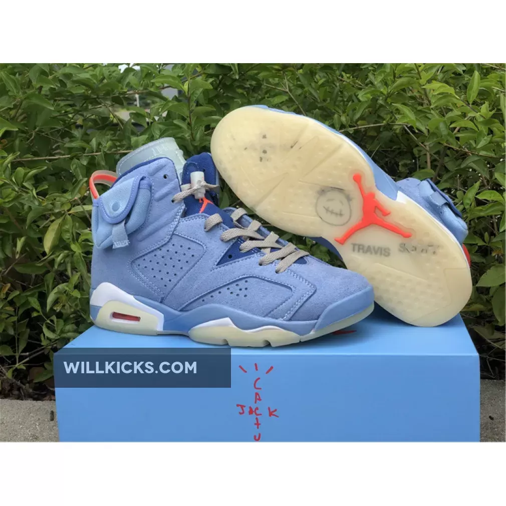 Travis Scott x Air Jordan 6 'Houston Oilers' Light Blue / travis scott 6s houston oilers