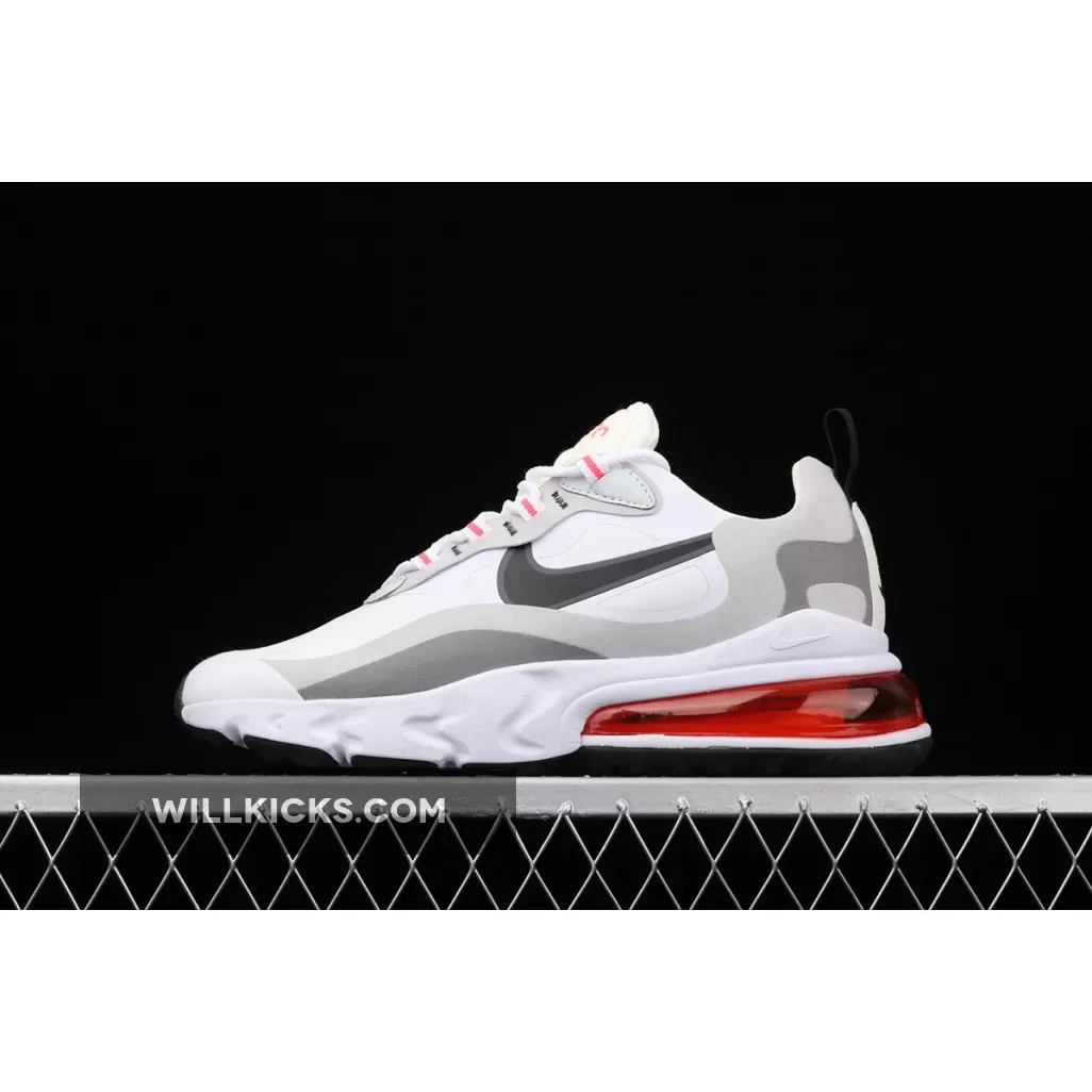 Nike Air Max 270 React 'White Crimson Black' CT1280-100 Online Sale