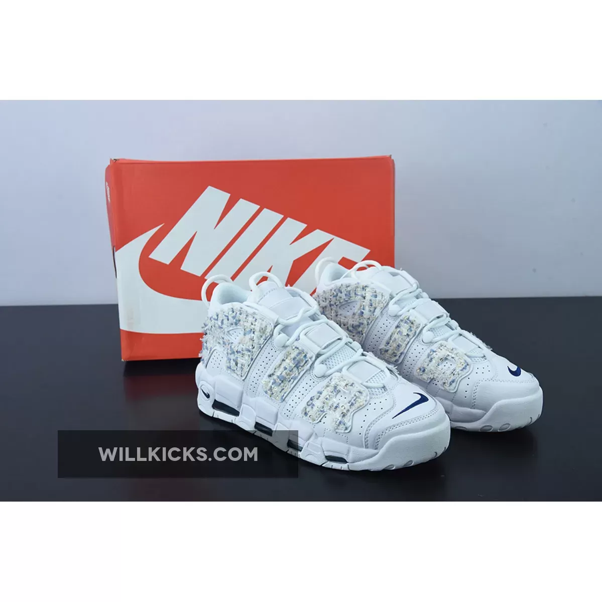 Custom Uptempo / Nike Air More Uptempo White Blue 1675864627