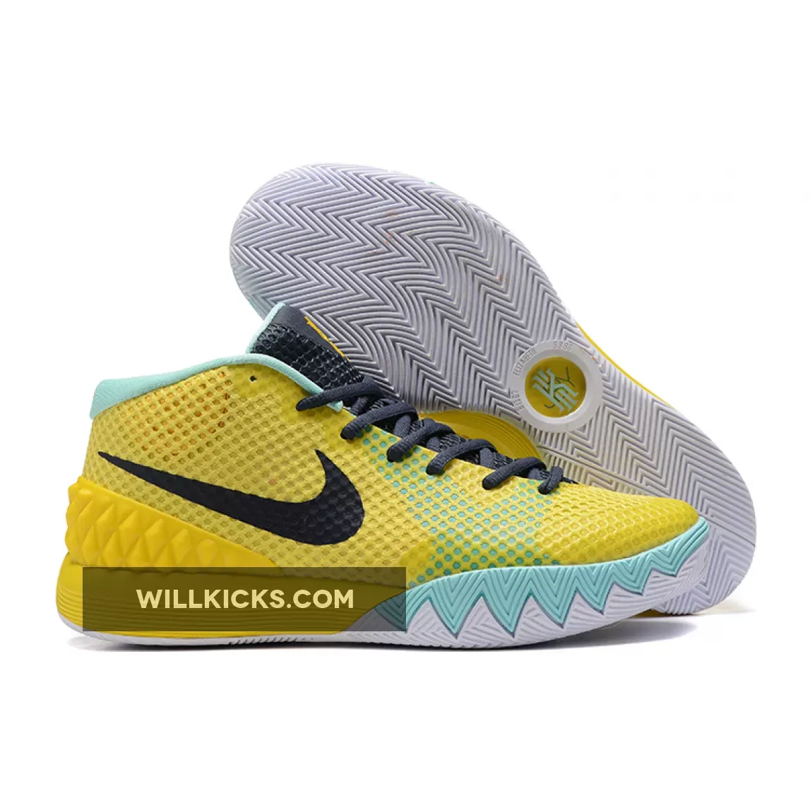 Kyrie 1 Yellow Nike Kyrie 1 'Letterman' Tour Yellow/Teal-University Gold 705277-737