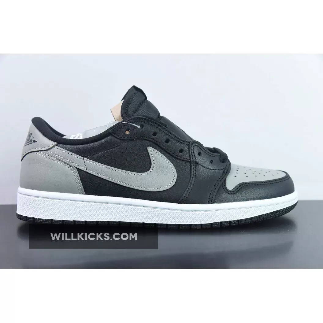 Air Jordan 1 Retro Low Shadow Black/Medium Grey-Sail 705329-003