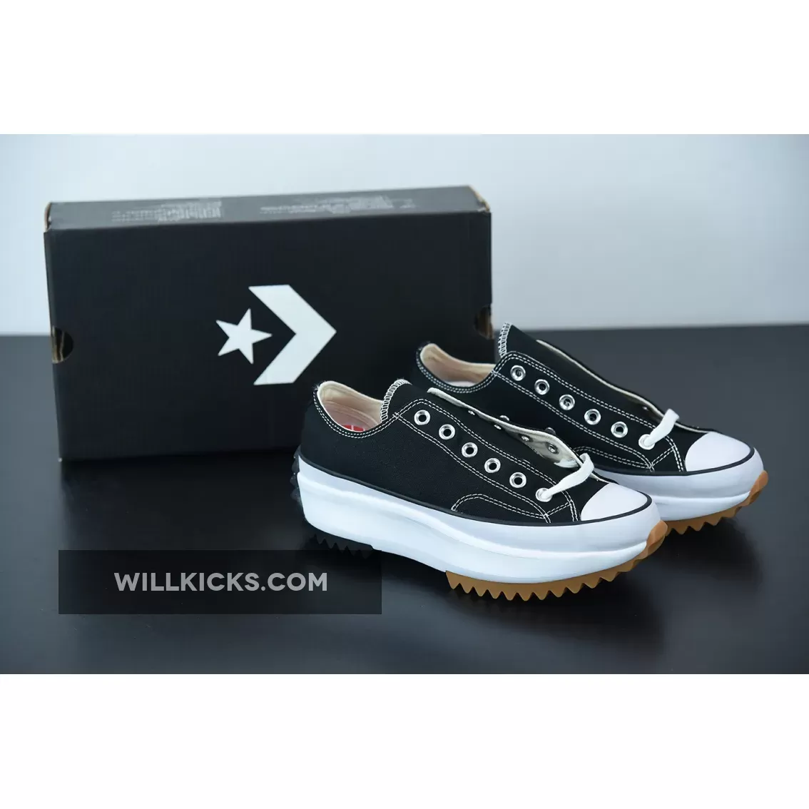 Converse Run Star Hike Low Top Black White Gum 168816C