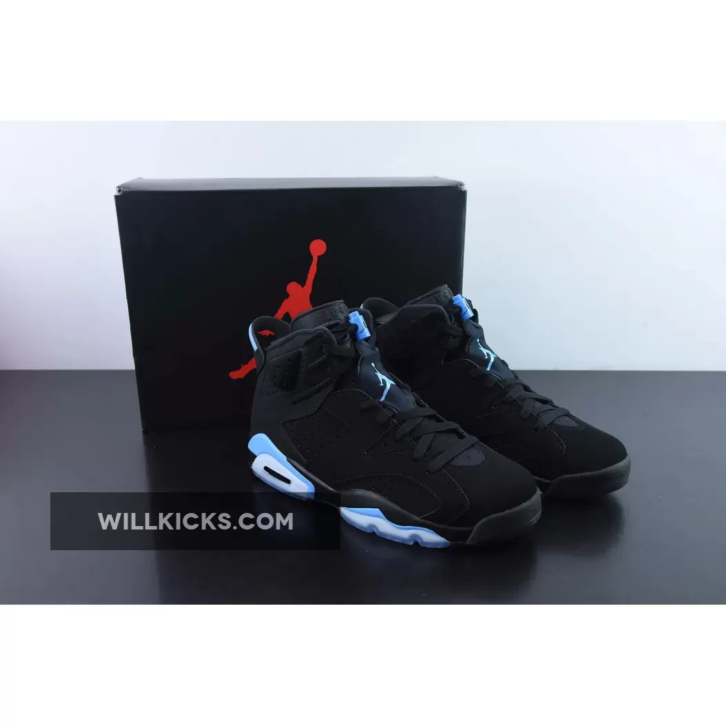 Air Jordan 6 UNC Black/University Blue 384664-006, jordan 6 unc black