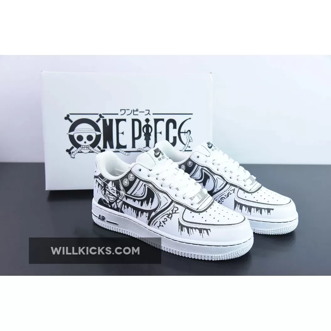 Custom Nike Air Force 1 Low 'One Piece' White Black 1683551817 New Releases