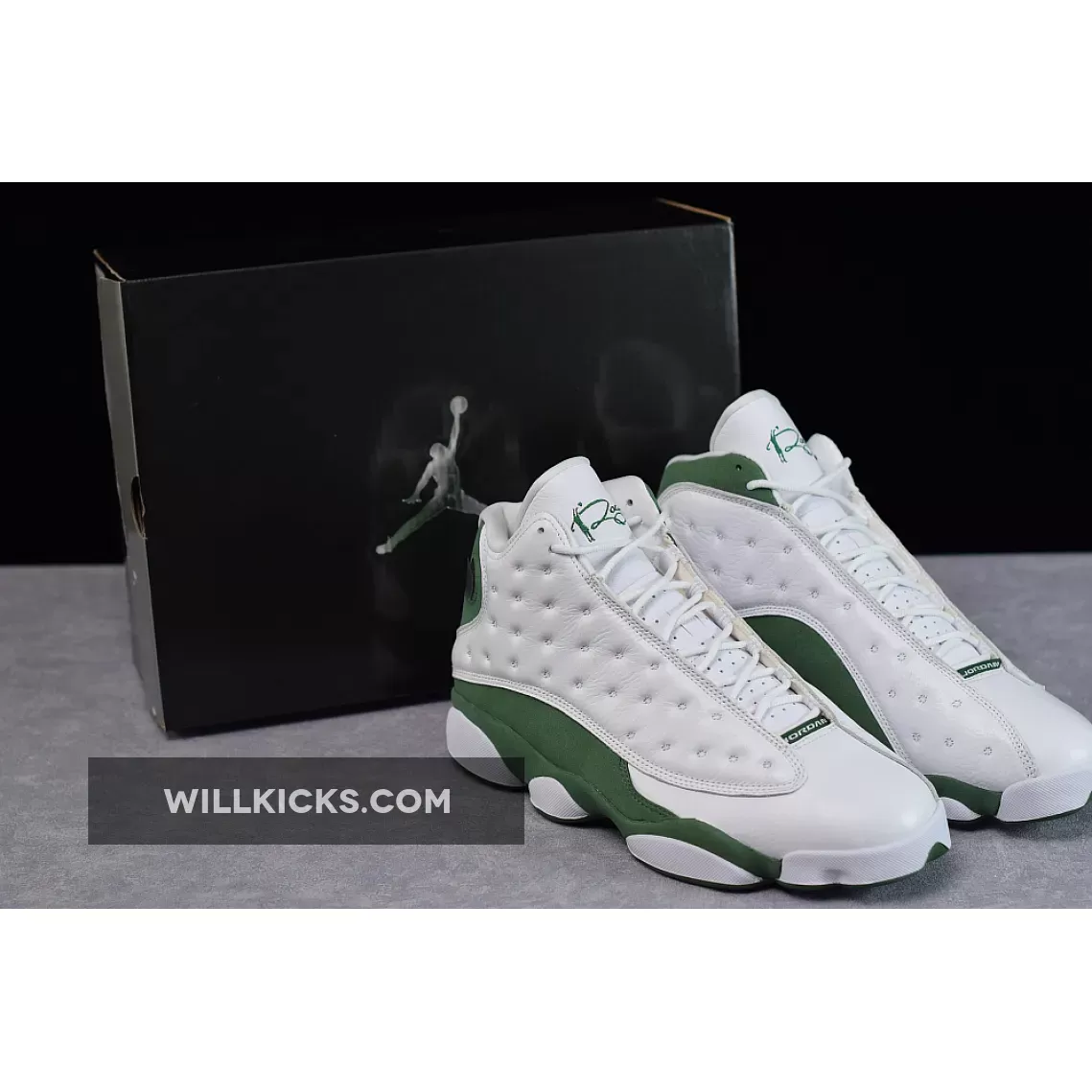 Air Jordan 13 Ray Allen Three-Point Record PE White/Clover, air jordan ray allen 13