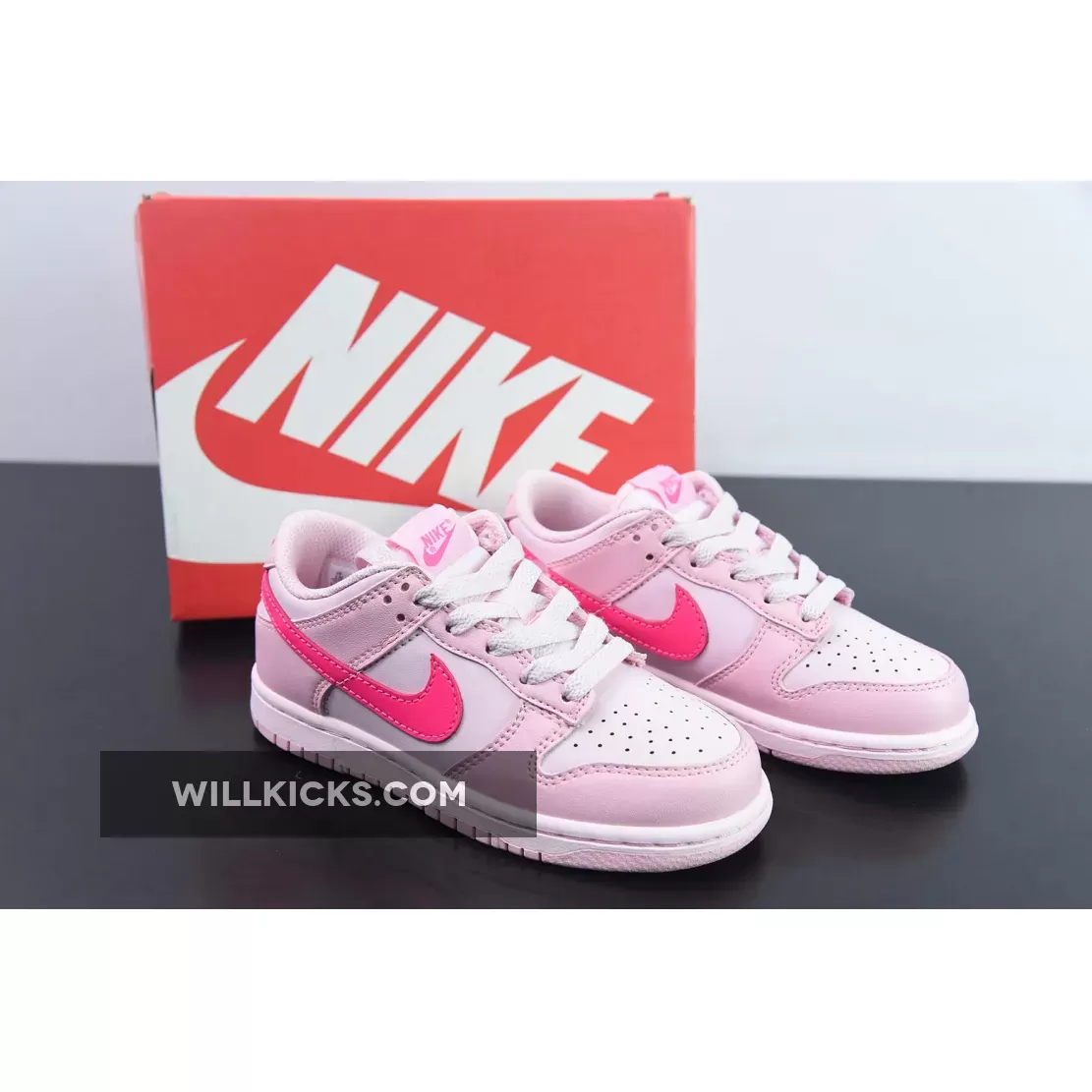 Nike Dunk Low GS Triple Pink For Womens | AIR FORCE 1 7C