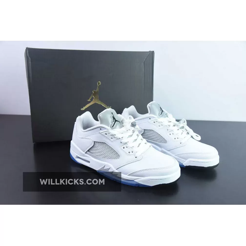 Air Jordan 5 Low White/Black-Wolf Grey