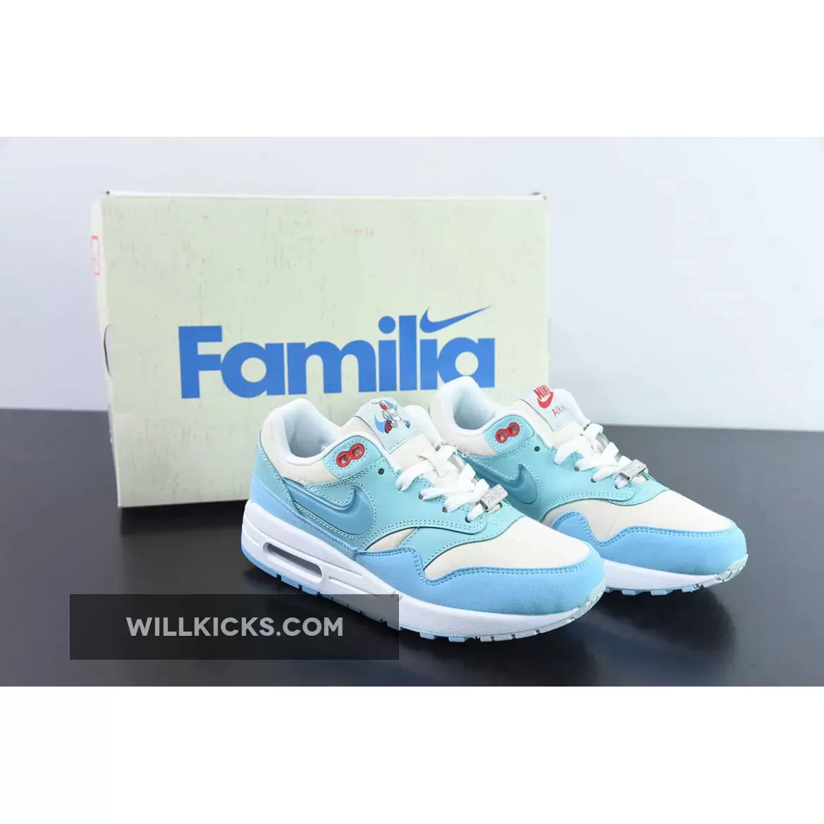 Air Max 1 "Puerto Rico Blue Gale" Off-White / Blue