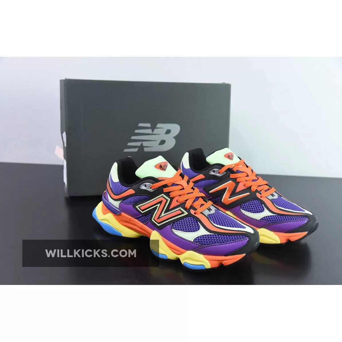 New Balance 9060 Prism Purple/Vibrant Spring Glow