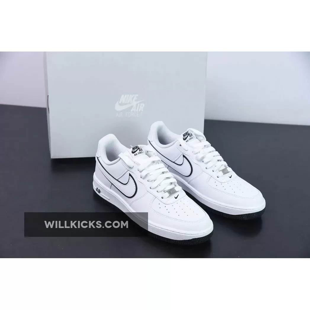 Nike Air Force 1 Low Outline Swoosh White Black