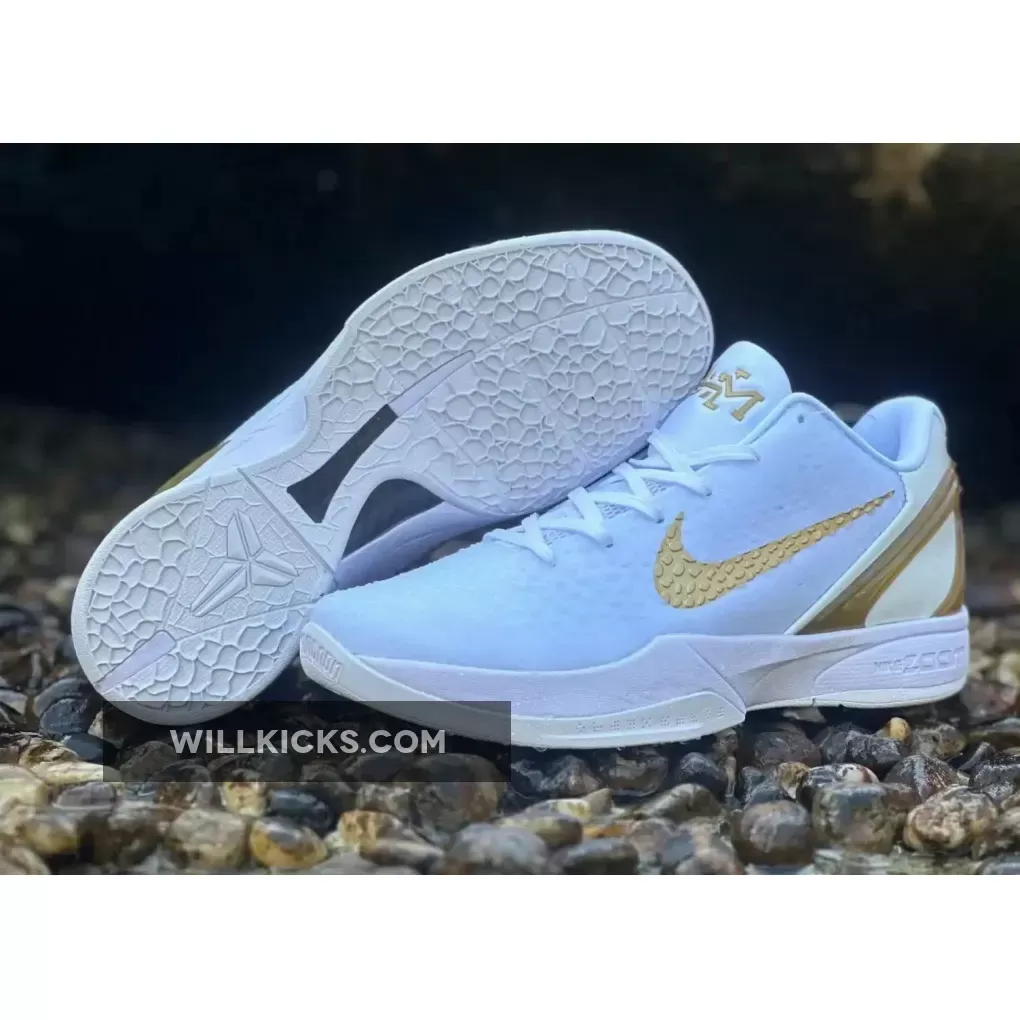 Nike Kobe 6 Protro "BHM" White/Metallic Gold