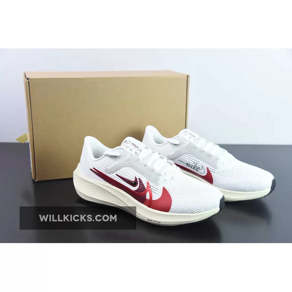 Nike Pegasus 40 White/Photon Dust/Red/Multi-Color