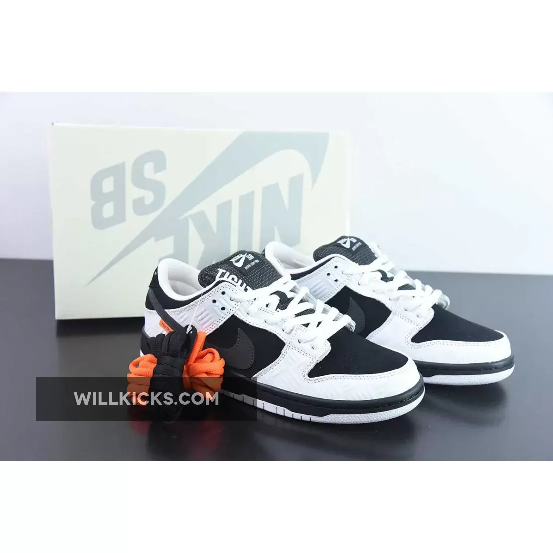 TIGHTBOOTH x Nike SB Dunk Low White/Black-Safety Orange